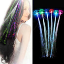 5PCS LED Shining Glow Hair Braid Flash Fiber Hairpin Clip Luminous Headba%!