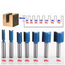 7Pcs 8mm Shank Straight Blade Cutting Woodworking Flush Trim Router Bit