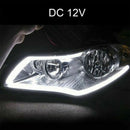 2Pcs White 60cm Car Flexible Tube LED Strip Daytime Running DRL Light Headl