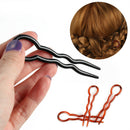 12pcs Simple Hair Pins Fast Spiral Hairpin U Shaped Hair Braid Twist PinsB Ew