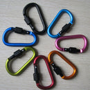 5X Outdoor D-Ring Aluminum Screw Locking Carabiner Hook Clip Climbing Keychain Z