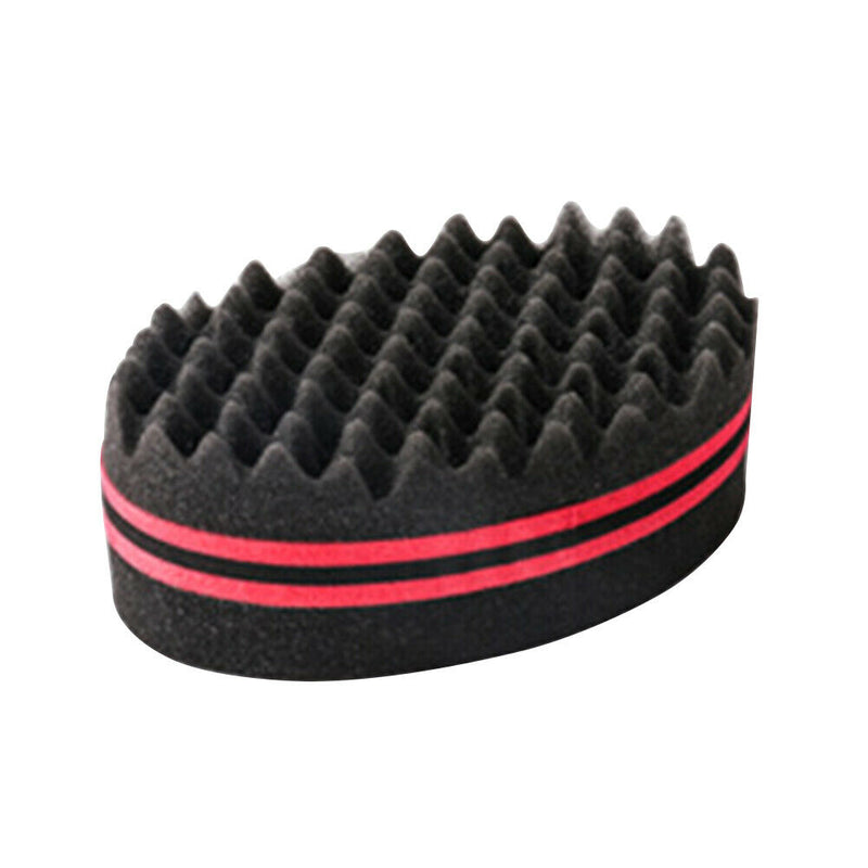 Sponge Comb Barbershop Curly Fork Hair Styling Explosive Head Brush (Red) A