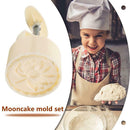 Emoticon Print Mooncake Mold Hand Press Cake Pastry Decor Kitchen Bake Tool