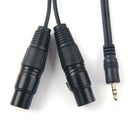 Unbalanced 3.5 mm (1/8Inch) Mini Jack Stereo TRS to Dual XLR 3 Pin Female