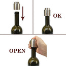 Wine Stopper, Premium Stainless Steel Reusable Bottle Stopper Wine Closure,