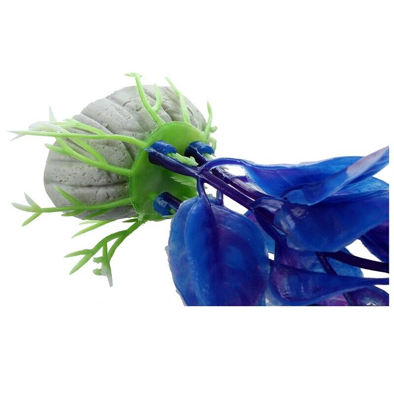 Purple Blue Artificial Water Plants for Fish Tank Aquarium Decoration Ornam W2B4