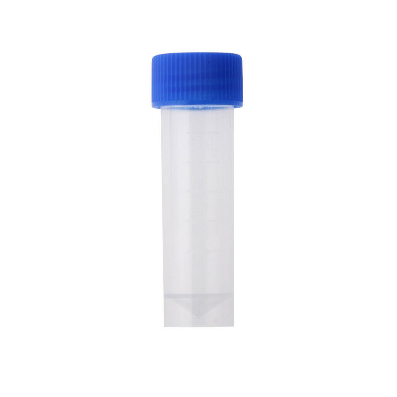 10pcs 5ml Graduated Cryovial Test Tube Sample Vial w/ Screw Cap