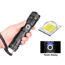 Portable Waterproof XHP50 LED Flashlight Telescopic Zoomable Camping Lamp