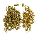 30 Sets S Hook Jewelry Clasp With Leather Cord End Caps For Jewelry Making