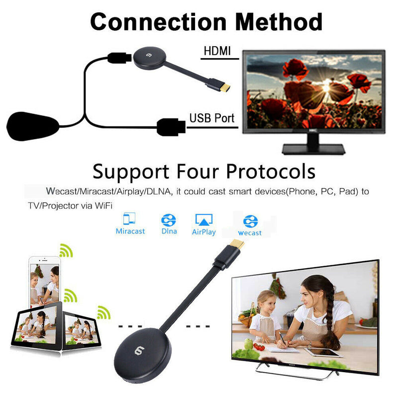 G6 TV Stick HD Digital Stream Wireless Dongle WiFi For Home 1.5GHz w/ HDMI 1080P