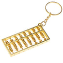 Golden Chinese Accounting Tool 8 Rows Abacus KeyChain Ring Keych ME FT