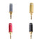 4Pieces 2.5mm Stereo Male Plug Jack Audio Adaptor Soldering Connector