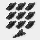 10X New Black ABS EVO-Style Shark Fin Wing Roof Spoiler Kit Vortex Generator