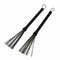 Wire Retractable Loop End Drum Brushes for Jazz Drum Stick Black(Pack of 2)