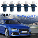 5pcs 12V 1.2W T5 Halogen Car Gauge Bulbs for Dash Instrument Light Blue