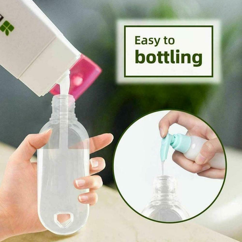 1Pc Travel Sanitizer Bottles Empty Refillable Plastic Bottle With Key Ring 30ml