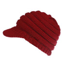 Red Dpring Winter Female Ball Cap Winter Hat for Women Girl