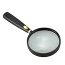 Clear 90mm Dia Lens Jewelry Loupe 5X 10X Magnifier Glass Black - Fixed E7S6