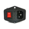 Multi-function 3 Pin IEC320 C14 AC Inlet Male Plug Power Socket With Fuse Switch