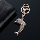 Lucky Dolphin Crystal Novelty Animal Keychain Purse Bag Pendant Car Keyring A
