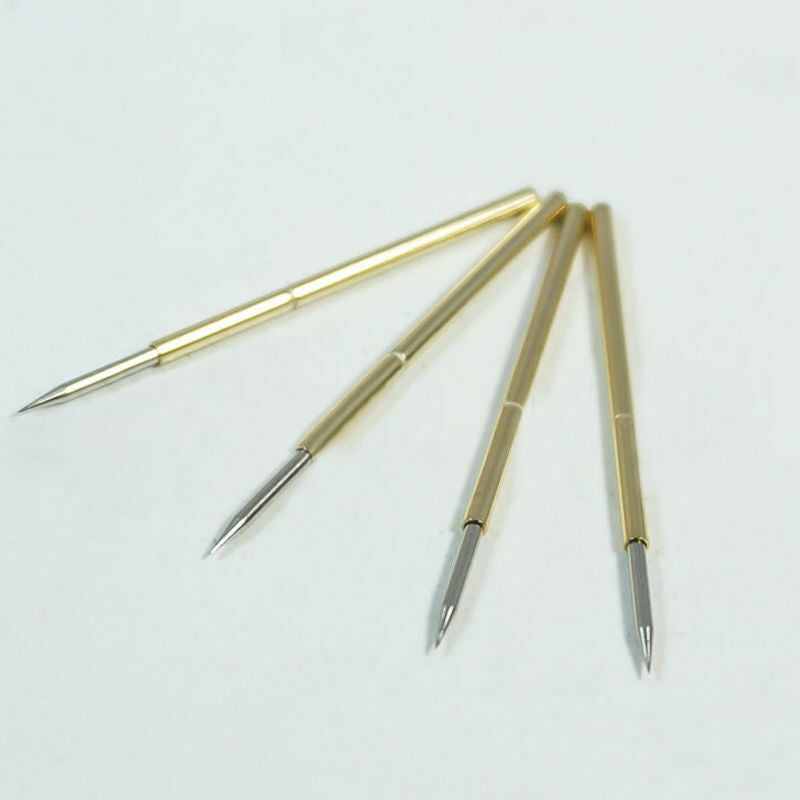 50pcs P75-B1 Dia 1.02mm 100g Cusp Spear Spring Loaded Test Probes Pogo Pins B Gn