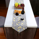Nordic Style Geometric Pattern Linen Table Runner (Yellow Gray Arrow)