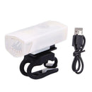 Mountain Bike Headlight USB Rechargeable Super Bright Riding Tool (White)