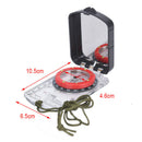 Compass With Mirror Durable Anti-shock Hiking Climbing Multifunctional CompassES