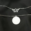 Bohemian Statement Multilayer Chain Choker Long Necklace Women Pendant NecklaceJ