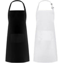Adjustable Bib Apron Thicker Version Waterdrop Resistant With 2 Pockets Coo Q7E6
