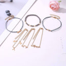 6pcs/set Fashion Star Moon Beads Letter Hand Chain Women Bracelet Jewelry