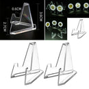 2Pieces Acrylic Coins Display Easel Holders for Badges Tokens Pocket Watches