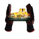 1X(300-500 Centigrade Extreme Heat Resistant Bbq Gloves - Lining Cotton - F