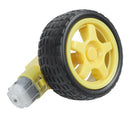 4 Pcs For Arduino Smart Car Robot Plastic Tire Wheel with DC 3-6V Gear Moto