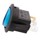 5X(4 x 12V LED illuminated rocker on-off toggle SPST switch dash light car I7U7)