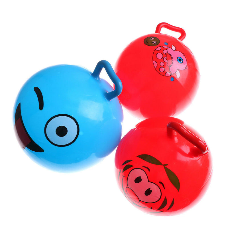 Inflatable Hopping Jumping Ball Bouncer Hopper Handle Kids Outdoor Fun BeachES