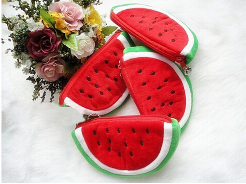 Watermelon Pencil Pen Case Cosmetic Makeup Pouch Bag Zip Organizer Storage BD.AU