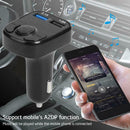 X22 Bluetooth 5.0 MP3 FM Transmitter Handsfree 3.1A LCD Display Car Charger