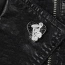 Love Heart Coffee Cup Ghost Brooch Clothes Lapel Badges Ornaments (Style 1) A