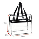 Tote Bag, Sturdy PVC Construction Zippered Top,Stadium Security Travel & Gy C1E1
