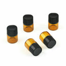 100pcs Small Tiny Empty Dark Brown Glass Vials Bottles 1ml Travel Sub Containers