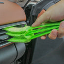 Microfiber Car A/C Air Vent Cleaning Brush Shade Blind Cleaner (Green)