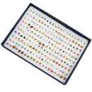 100 Pairs Stud Earrings Set Organizer Box For Women Lady Daily Party Jewelry