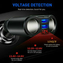 Accessories 12V-24V LED Display Multifunctional Dual USB Car Charger Universal
