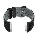 Soft Silicone Strap Band Sport Bracelet for Ionic Smart Watch Black-Gray