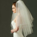 Fashion Wedding Veil Simple Tulle White Two Layers Bridal Veil Bride Access L8P5