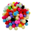 100 Pack 1.4 Inch Assorted Pom Poms for DIY Creative Crafts Decorations, Random
