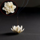 Ceramic White Lotus Incense Burner Home Decor Incense Stick Holder Aromather Hn