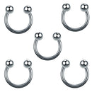 60Pcs Steel Eixed Nose Lip Eyebrow Tongue Belly Bar Ring Body Piercing JewelryME