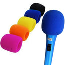 5Pc Orange Handheld Stage Microphone KTV DJ Windscreen Sponge Foam Mic Cover
